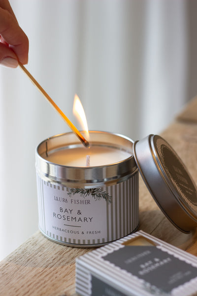 Bay & Rosemary Tin Candle