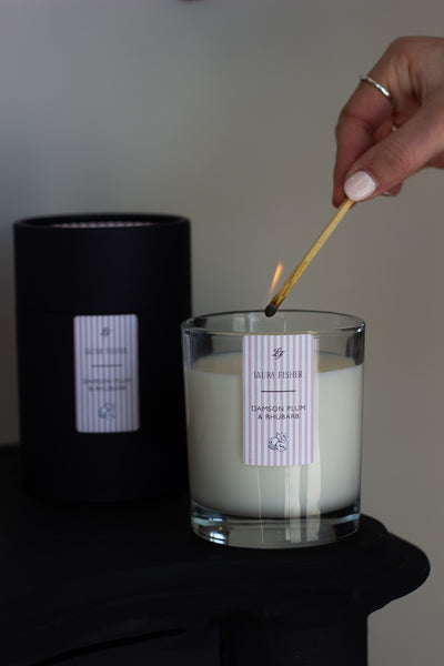 Damson Plum & Rhubarb Soy Wax Candle
