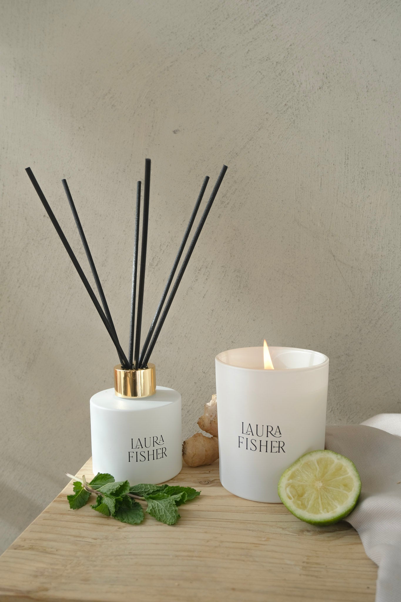 Ginger & Wild Mint Candle & Diffuser Gift Set