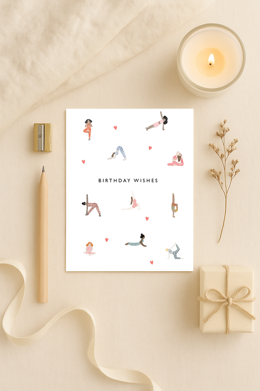 Yoga Birthday Wishes Card