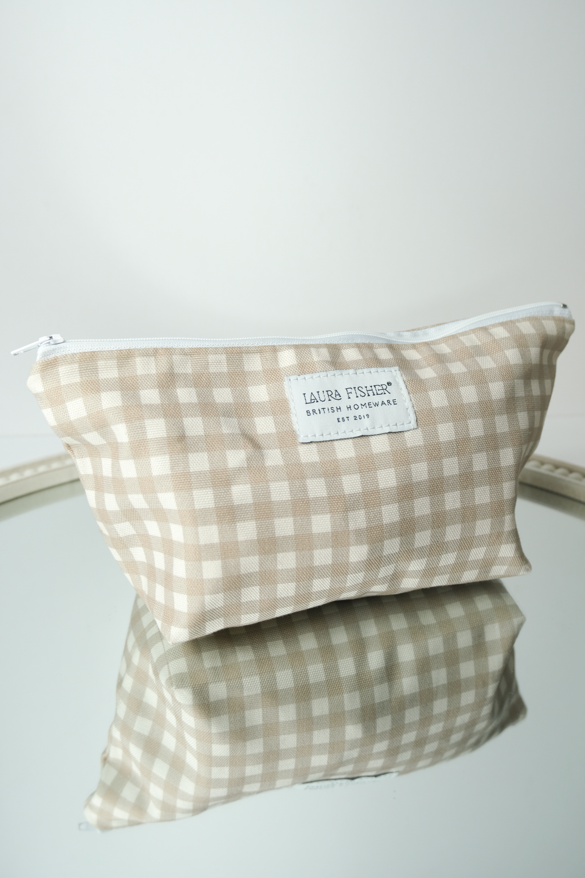 Gingham Zip Bag