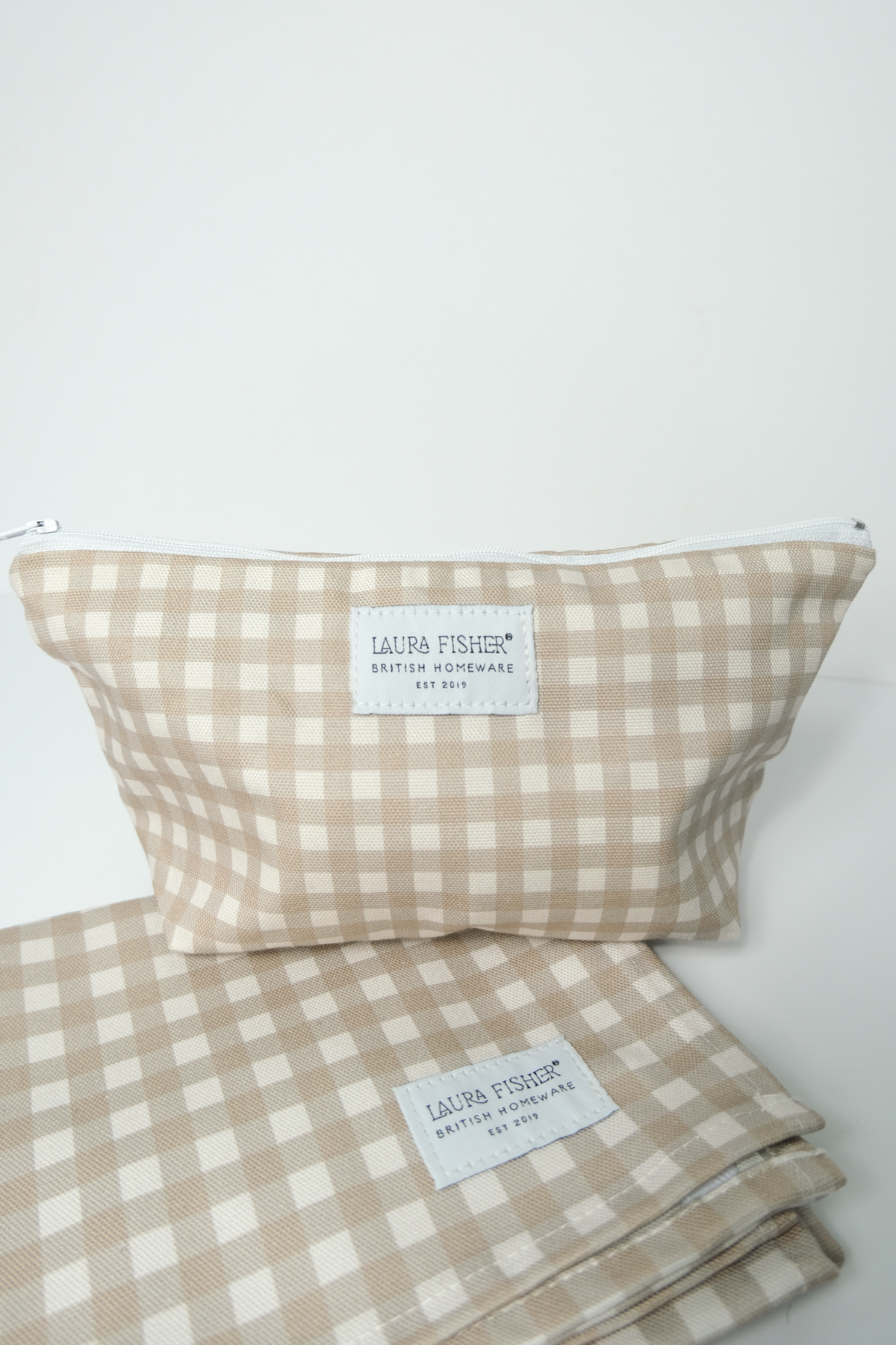 Gingham Zip Bag