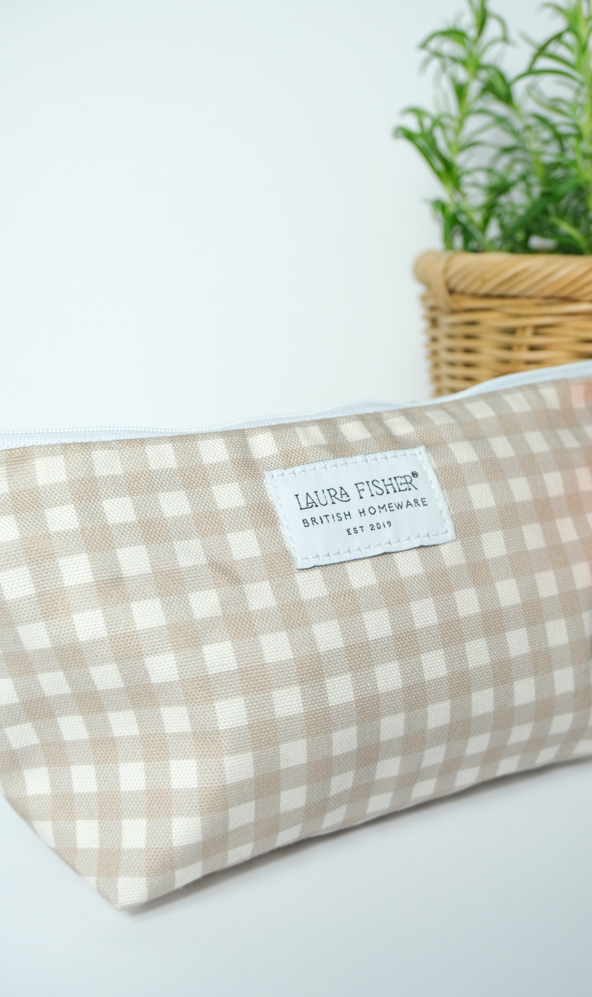 Gingham Zip Bag