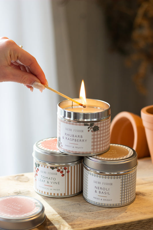 Tomato Leaf & Vine Tin Candle