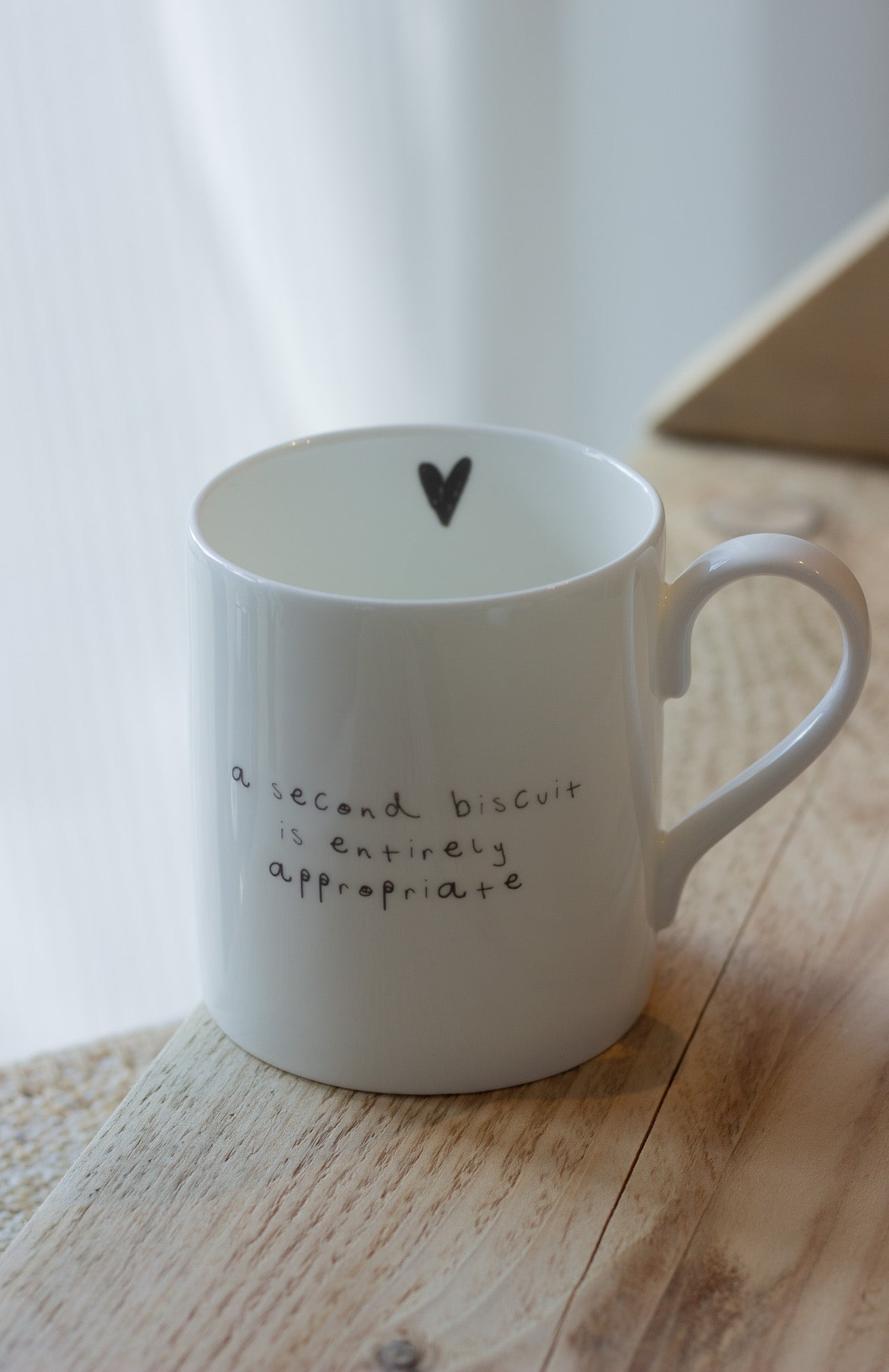 A second biscuit is entirely appropriate - Hand Written Note - Fine China Mug