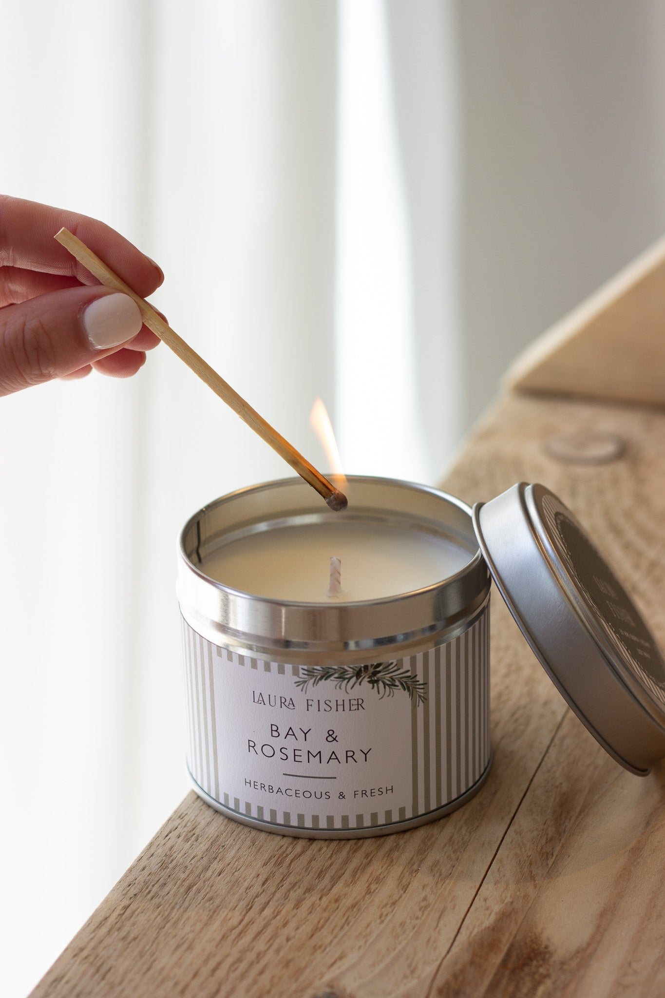 Bay & Rosemary Tin Candle
