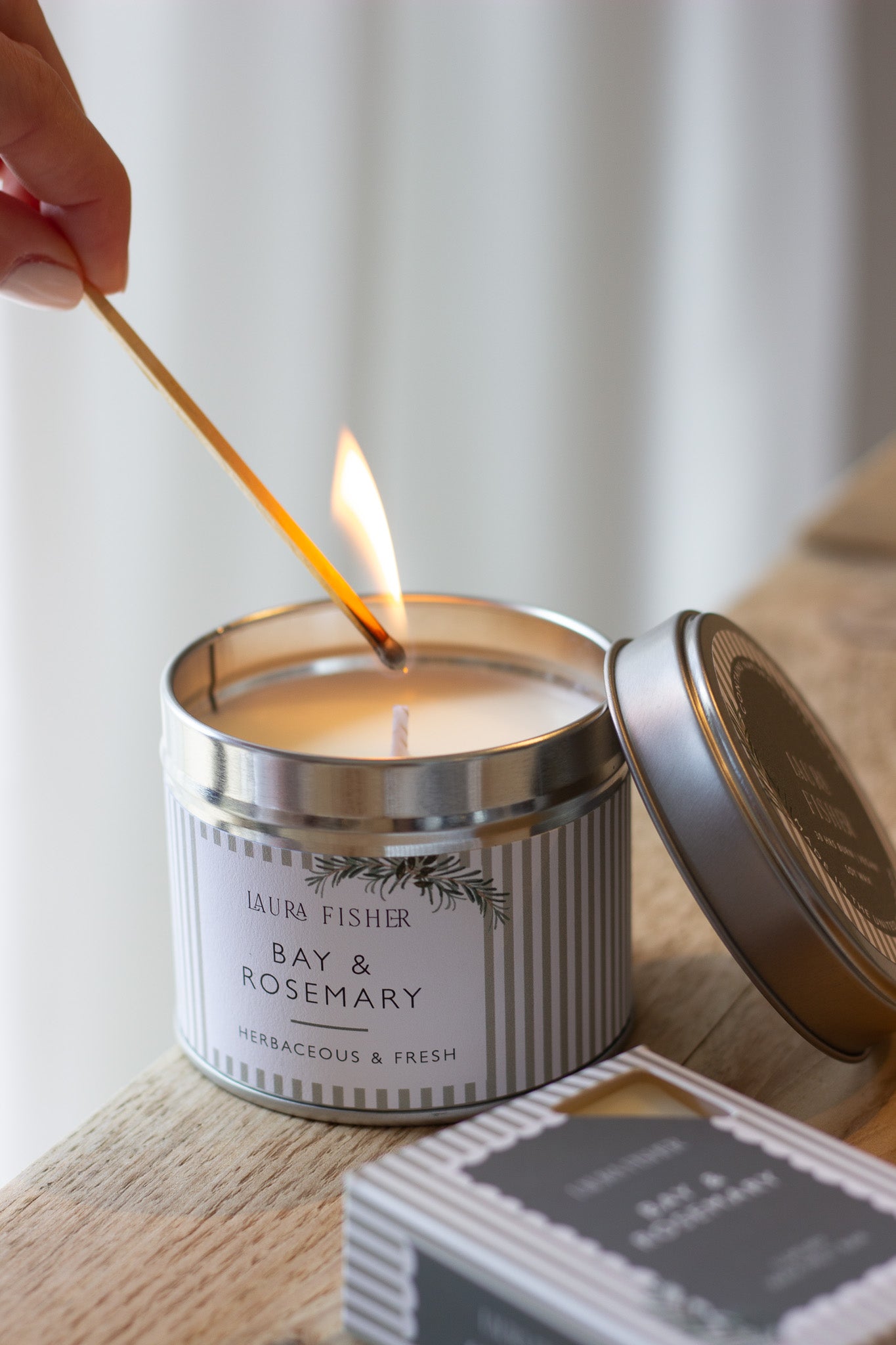 Bay & Rosemary Tin Candle