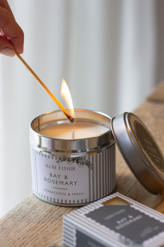 Bay & Rosemary Tin Candle