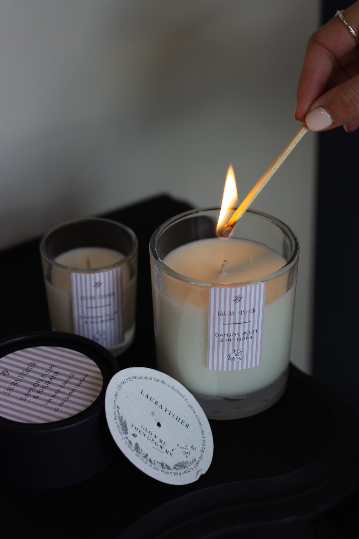 Damson Plum & Rhubarb Soy Wax Candle