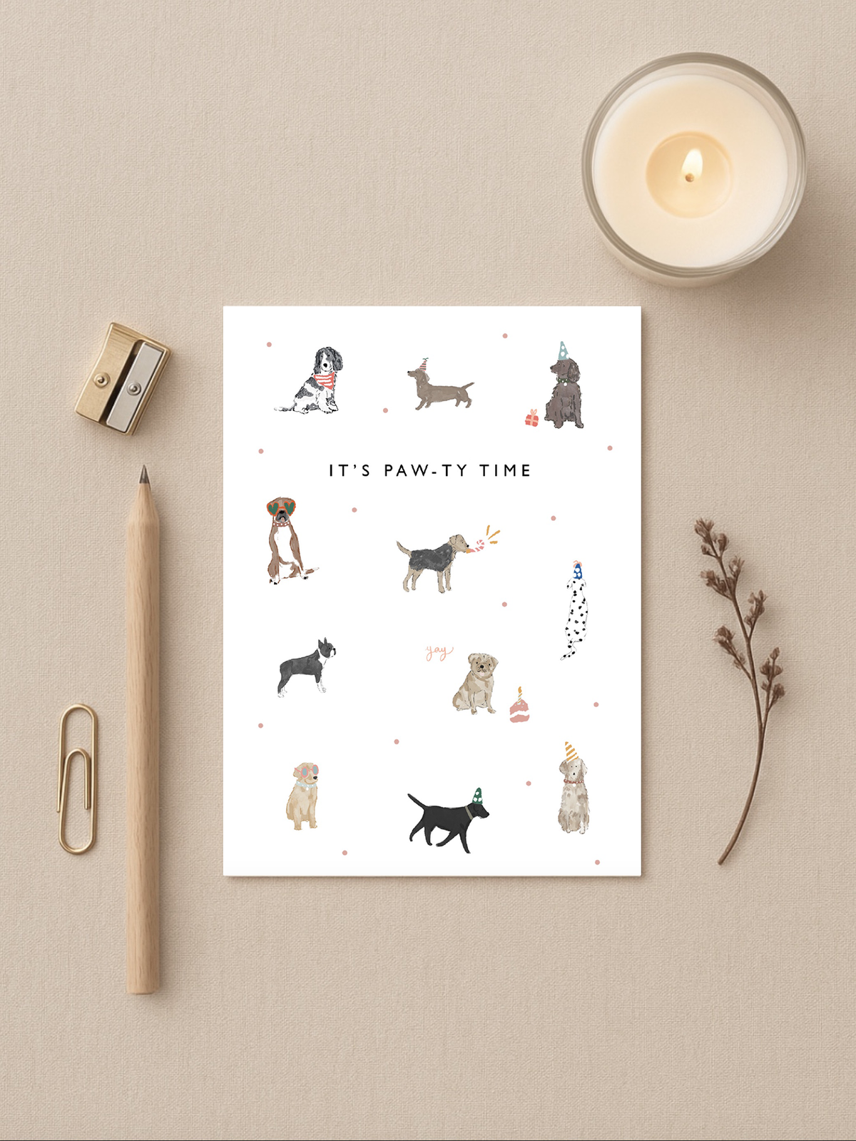It's Paw-Ty Time Card
