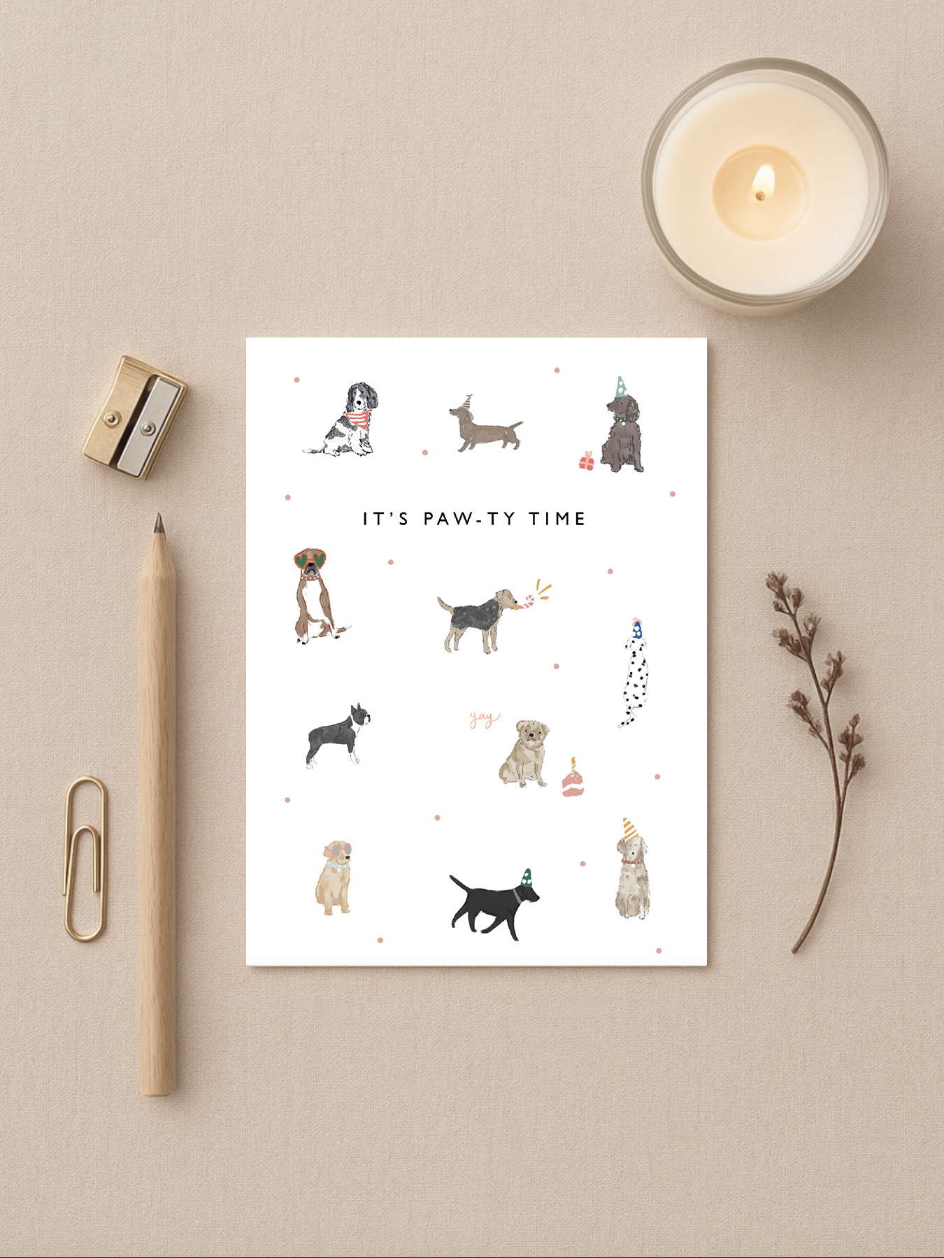 It's Paw-Ty Time Card