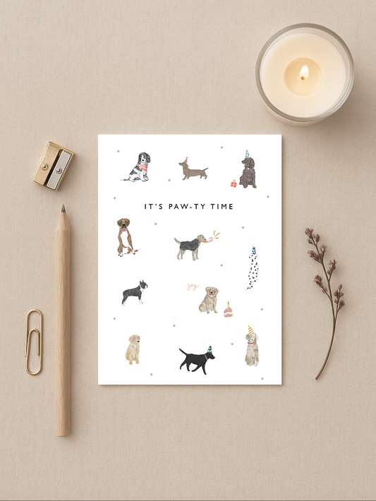 It's Paw-Ty Time Card