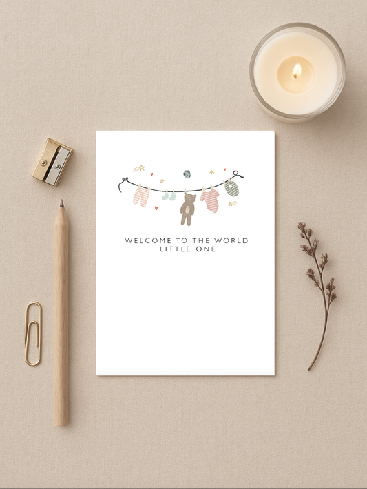 Welcome To The World Little One Card (Girl)