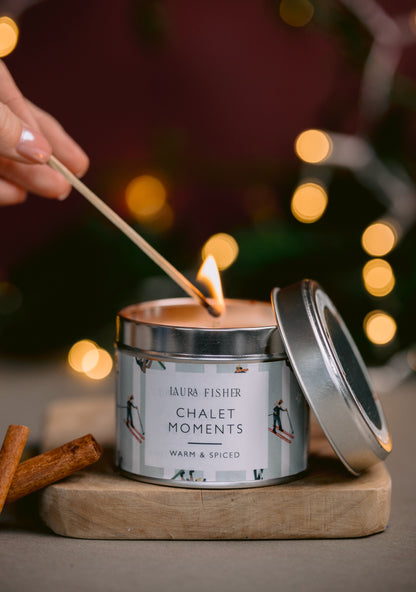 Chalet Moments Tin Candle
