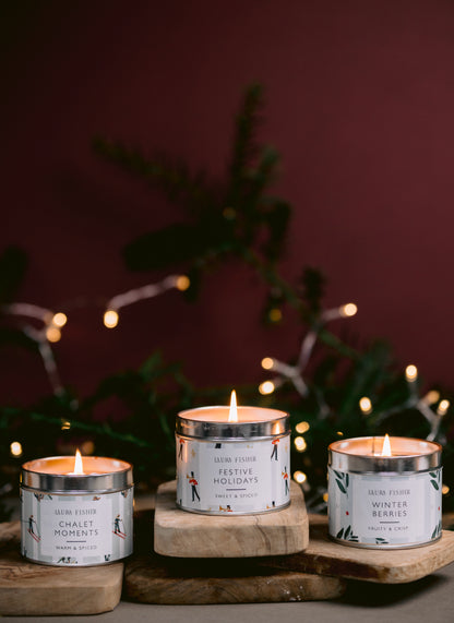 Chalet Moments Tin Candle