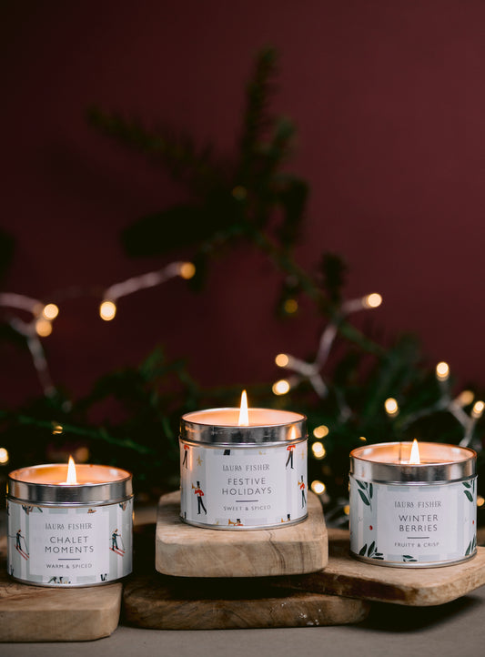 Winter Berries Tin Candle